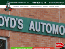 Tablet Screenshot of lloydsautomotive.net